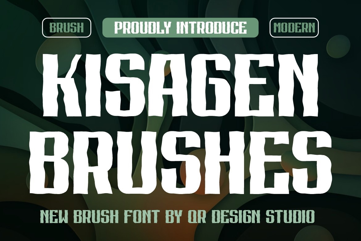Przykład czcionki Kisagen Brushes Regular