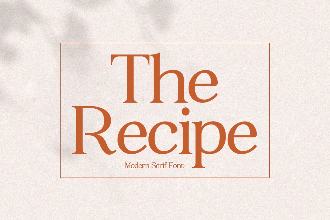 Przykład czcionki The Recipe