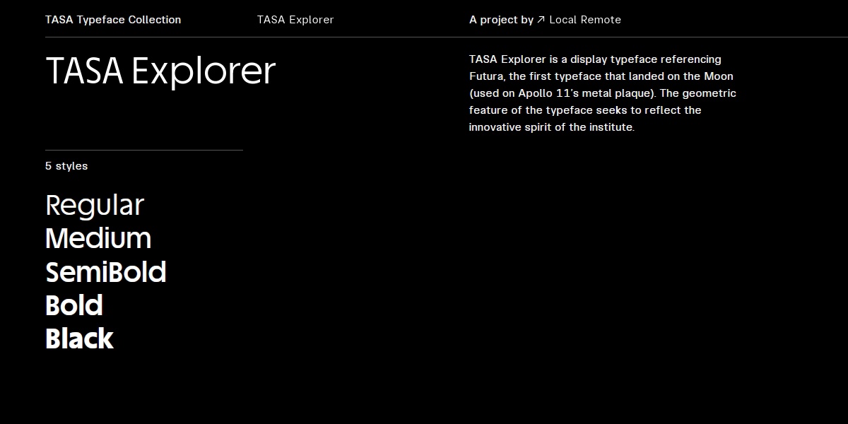 Przykład czcionki TASA Explorer Medium
