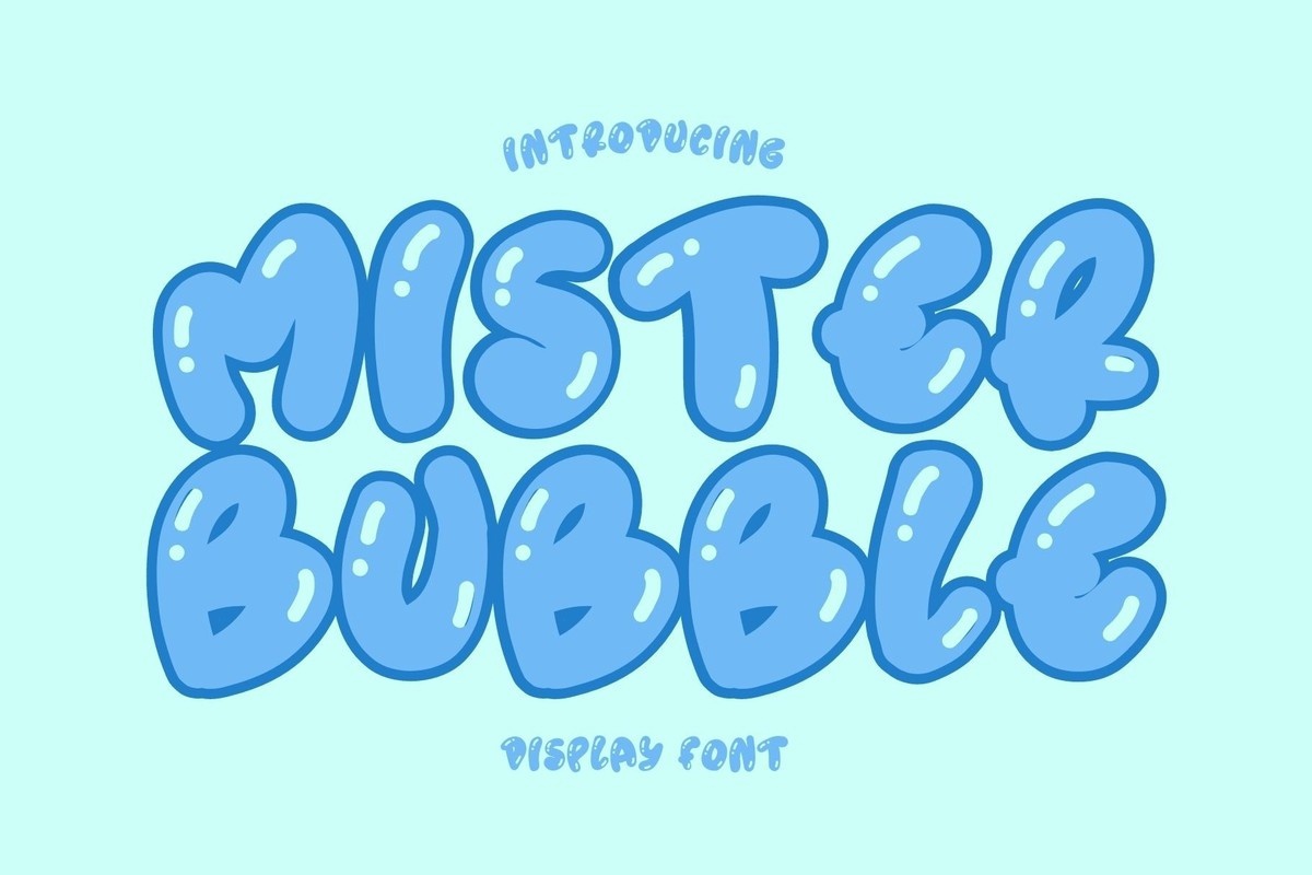 Przykład czcionki Mister Bubble