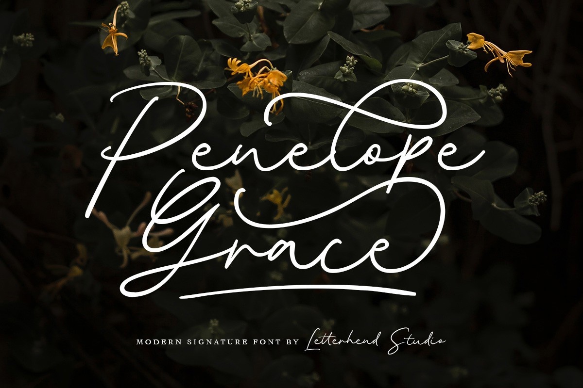 Przykład czcionki Penelope Grace