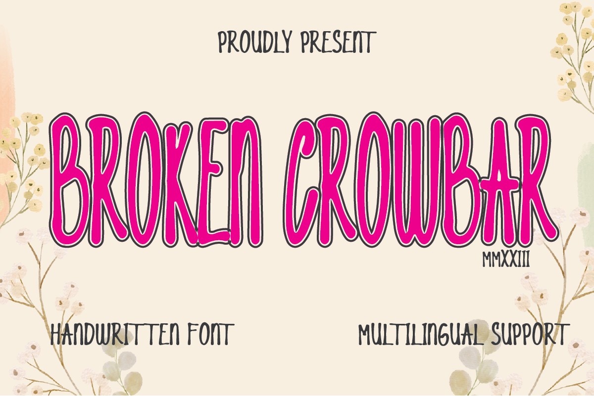 Przykład czcionki Broken Crowbar