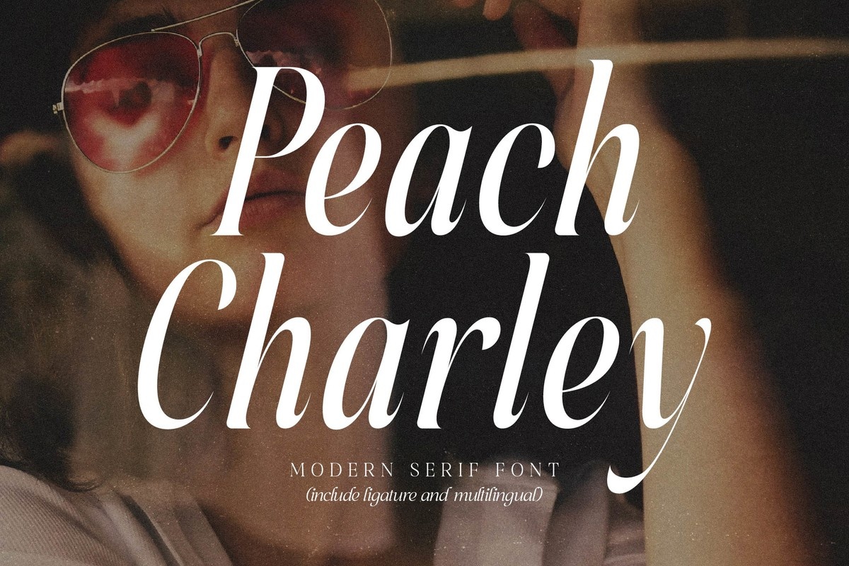 Przykład czcionki Peach Charley