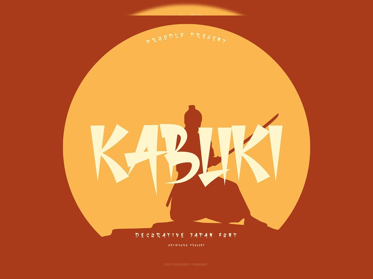 Przykład czcionki Kabuki