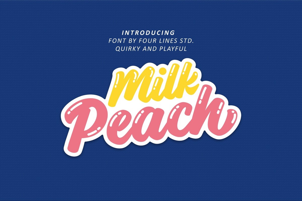 Przykład czcionki Milk Peach