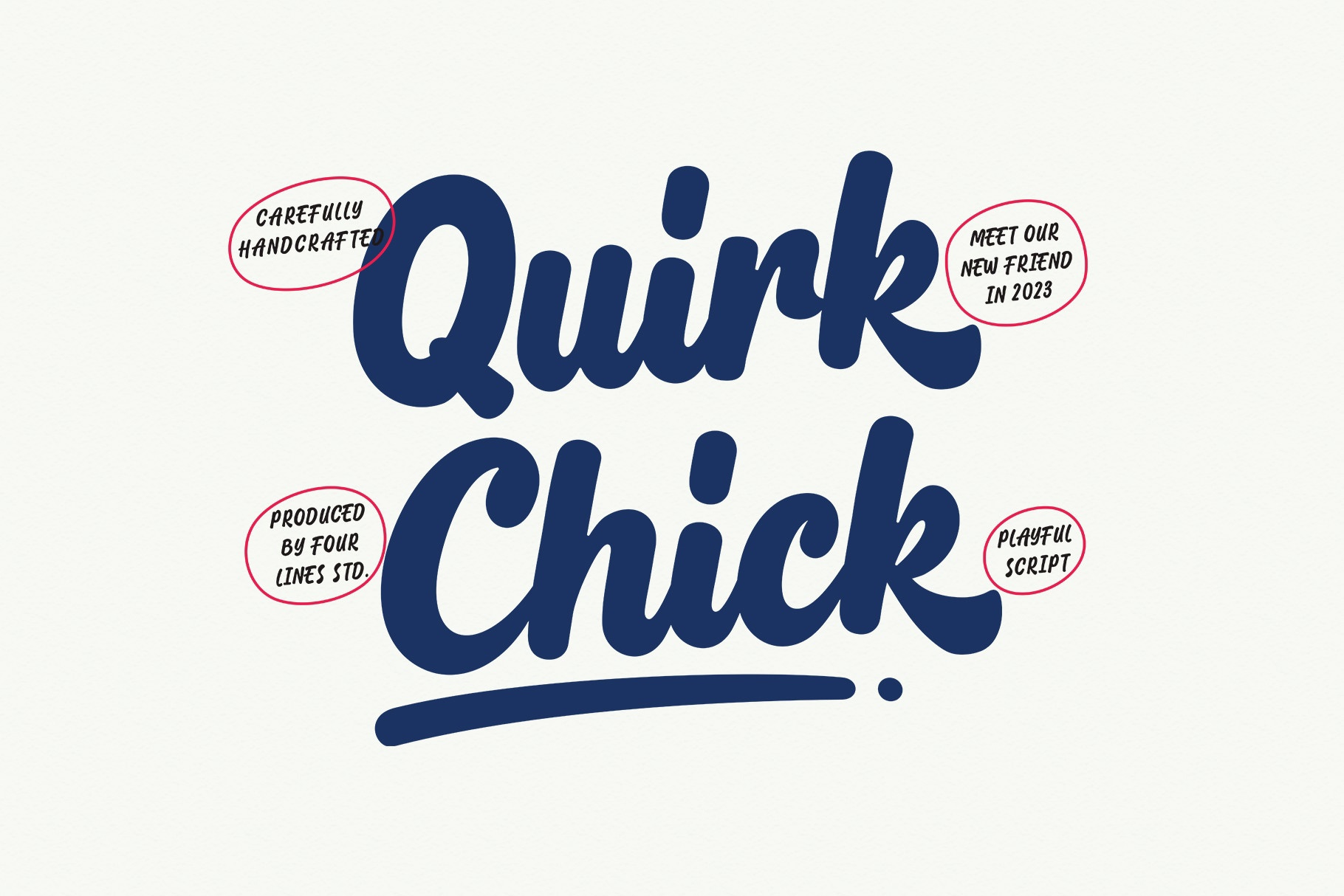 Przykład czcionki Quirk Chick
