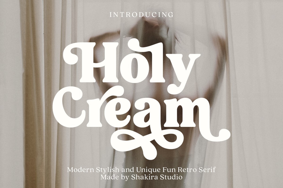 Przykład czcionki Holy Cream Regular
