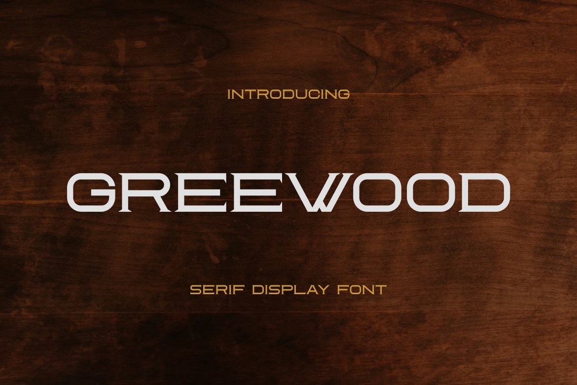 Przykład czcionki Greewood Regular