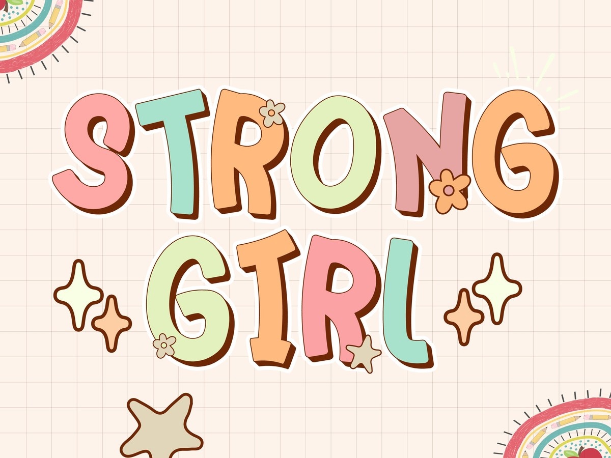 Przykład czcionki Strong Girl Regular