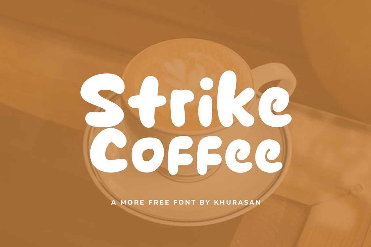 Przykład czcionki Strike Coffee