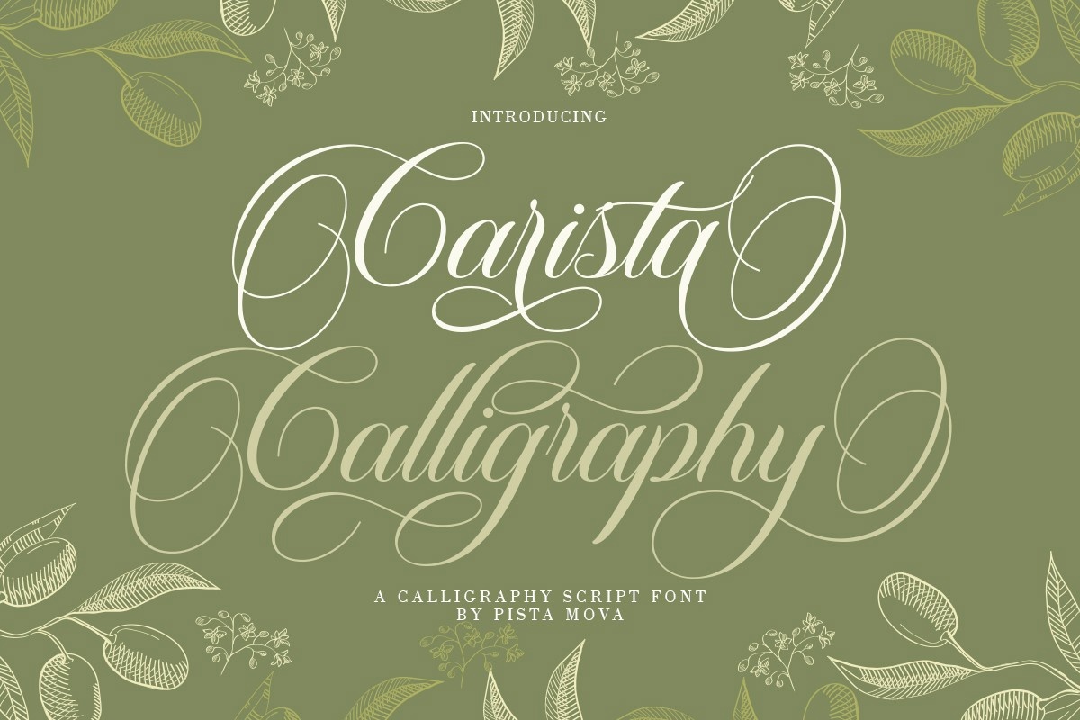 Przykład czcionki Carista Calligraphy