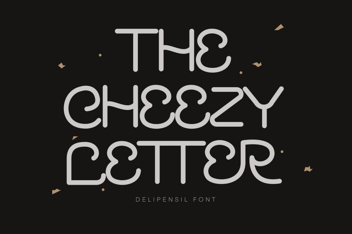 Przykład czcionki The Cheezy Letter Regular