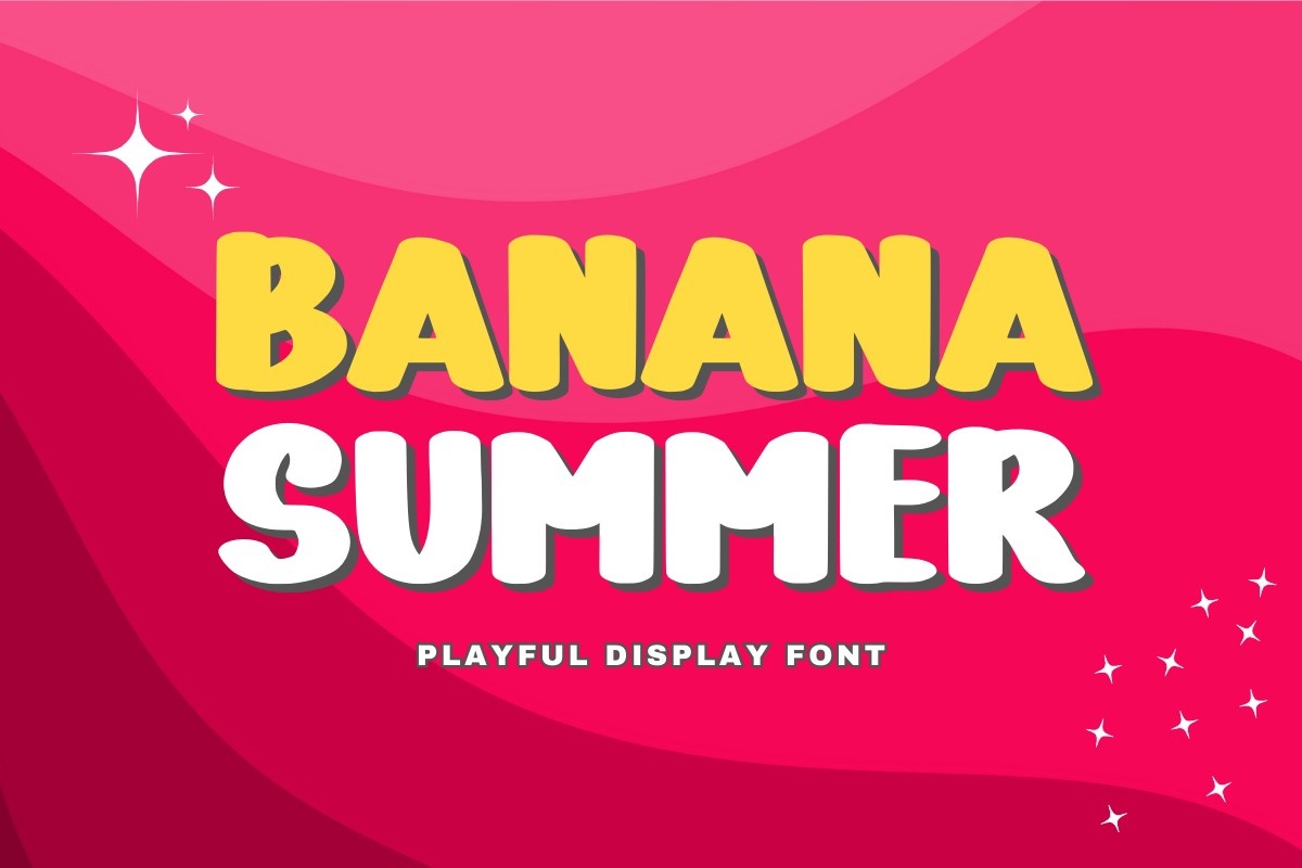 Przykład czcionki Banana Summer