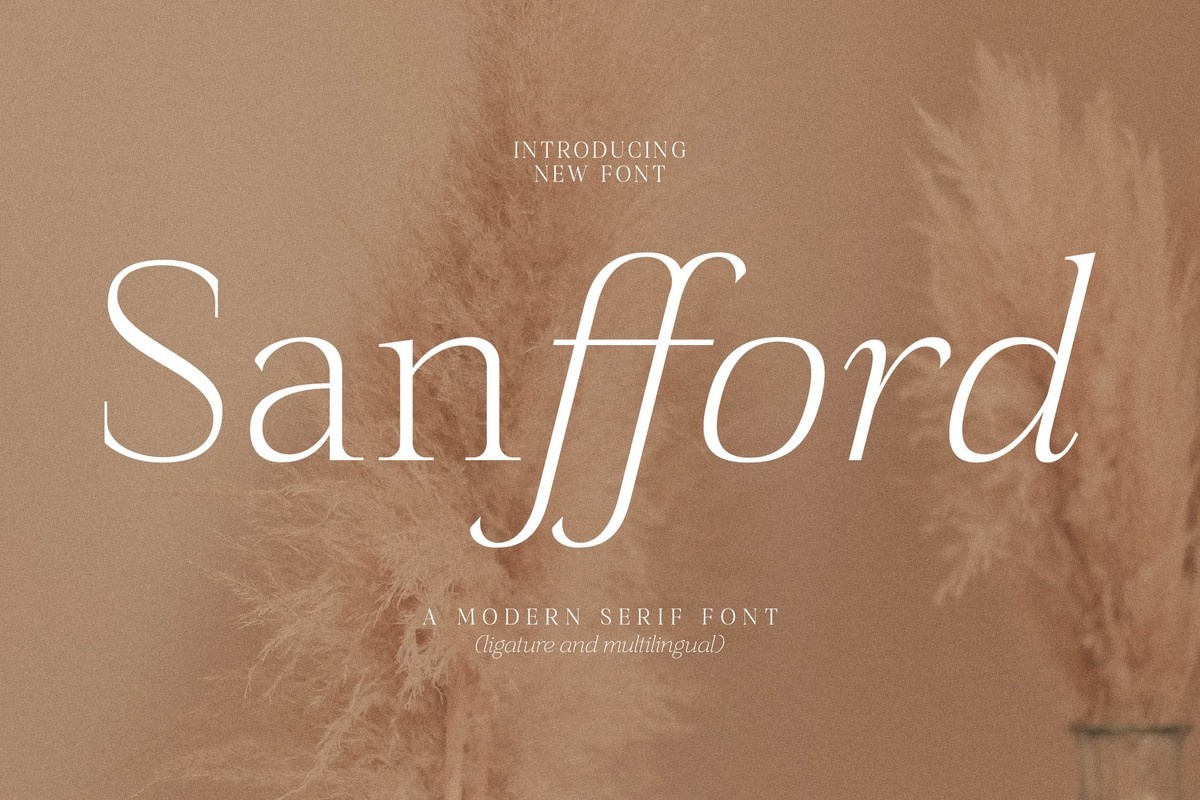 Przykład czcionki Sanfford Italic