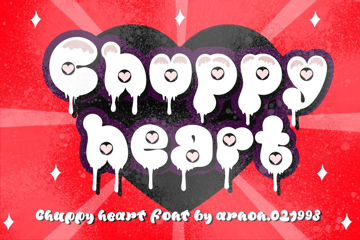 Przykład czcionki Chuppy Heart