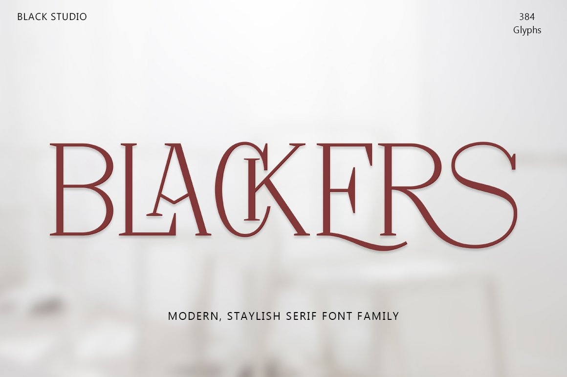 Przykład czcionki Blackers Italic