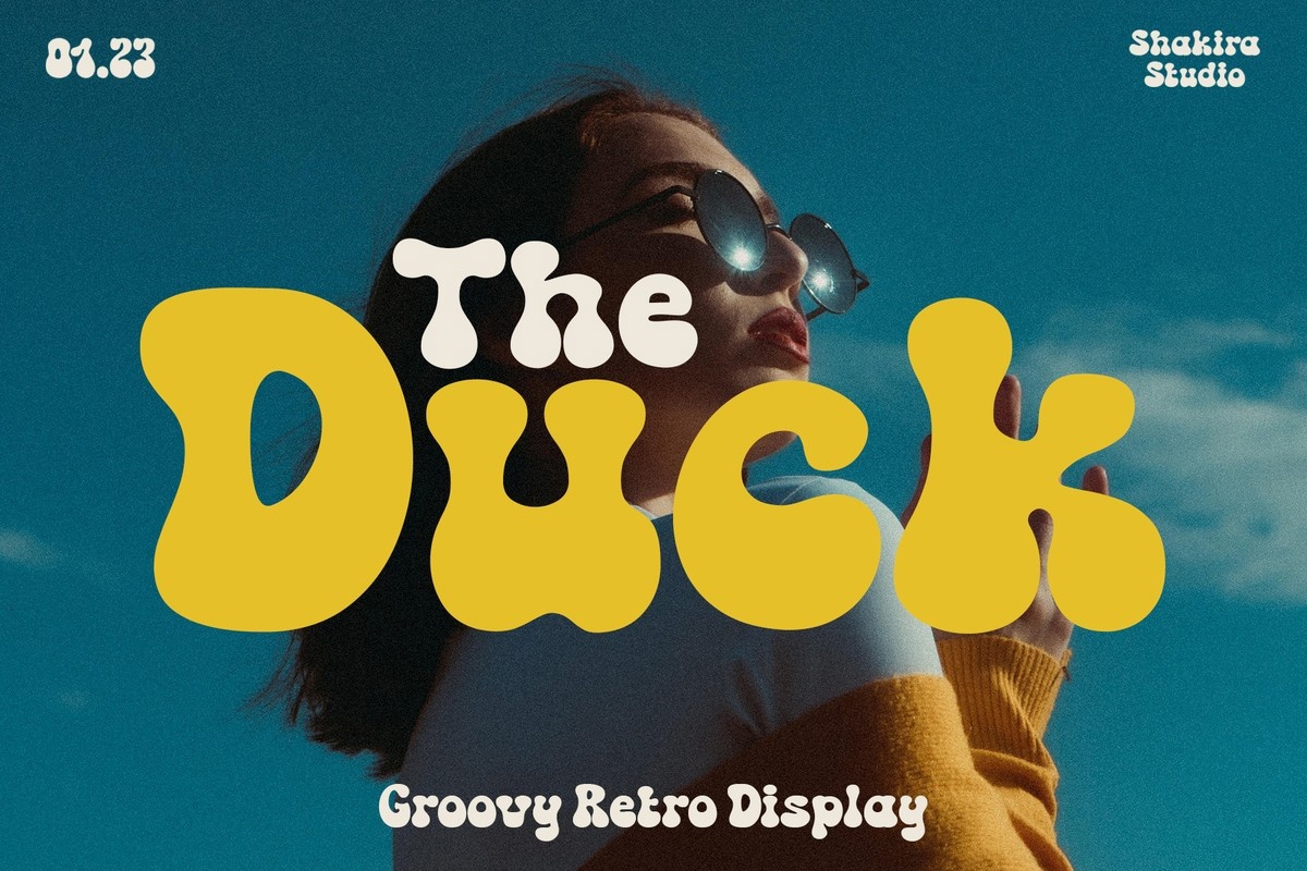 Przykład czcionki The Duck