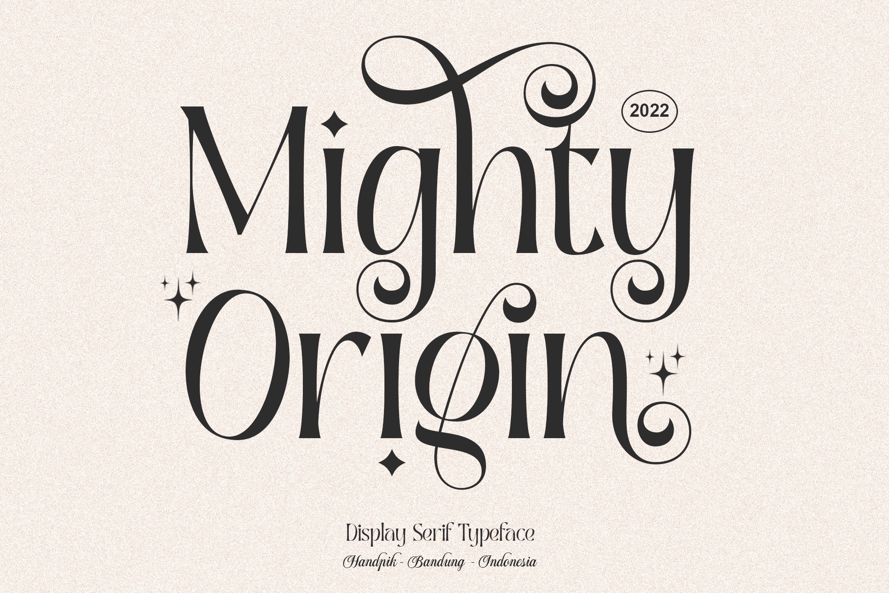 Przykład czcionki Mighty Origin