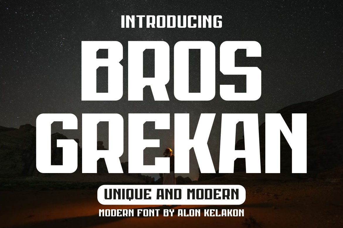 Przykład czcionki Bros Grekan Regular