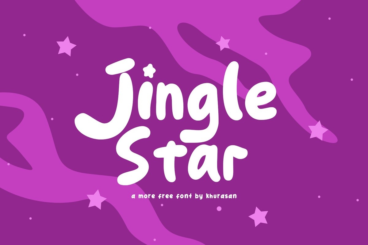 Przykład czcionki Jingle Star
