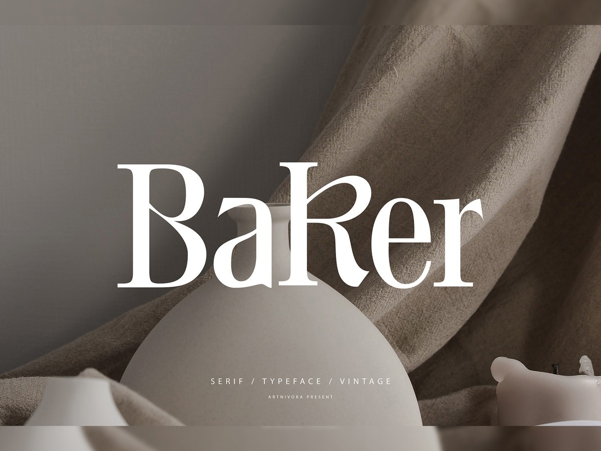 Przykład czcionki Baker Regular