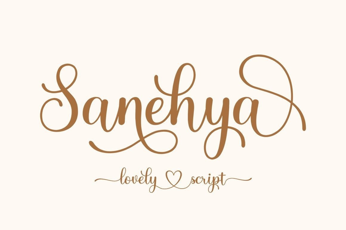 Przykład czcionki Sanehya