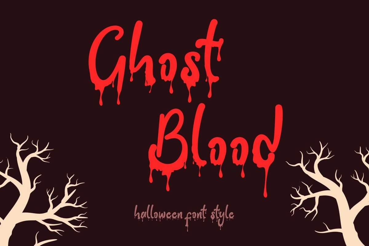 Przykład czcionki Ghost Blood Regular