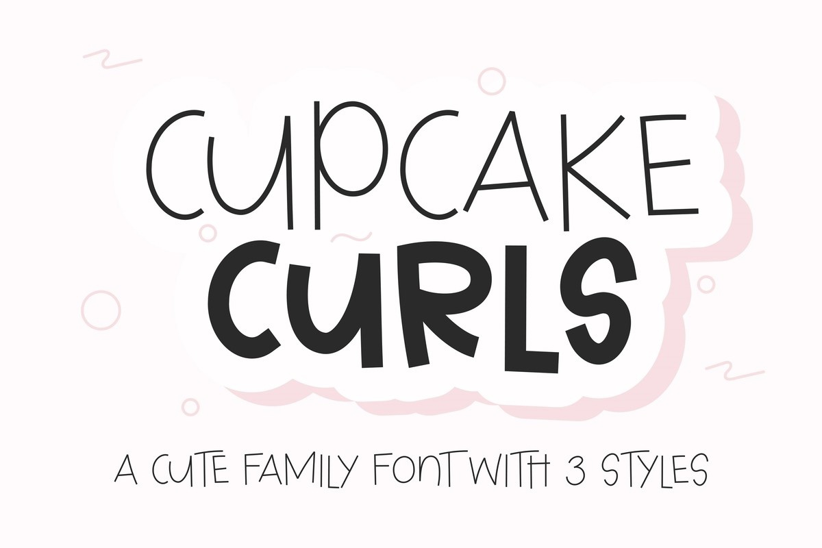 Przykład czcionki Cupcake Curls