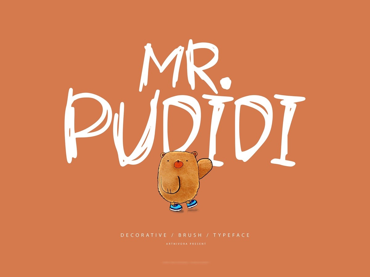 Przykład czcionki Mr. Pudidi