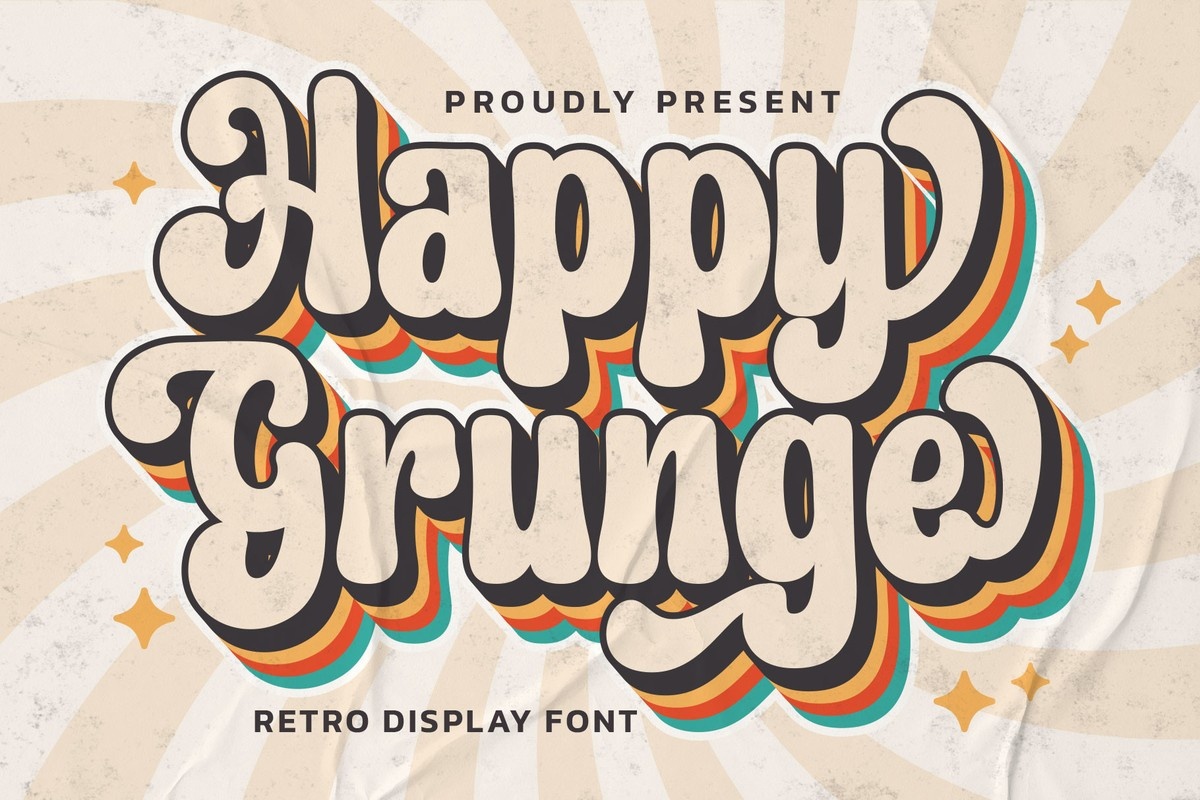 Przykład czcionki Happy Grunge Regular