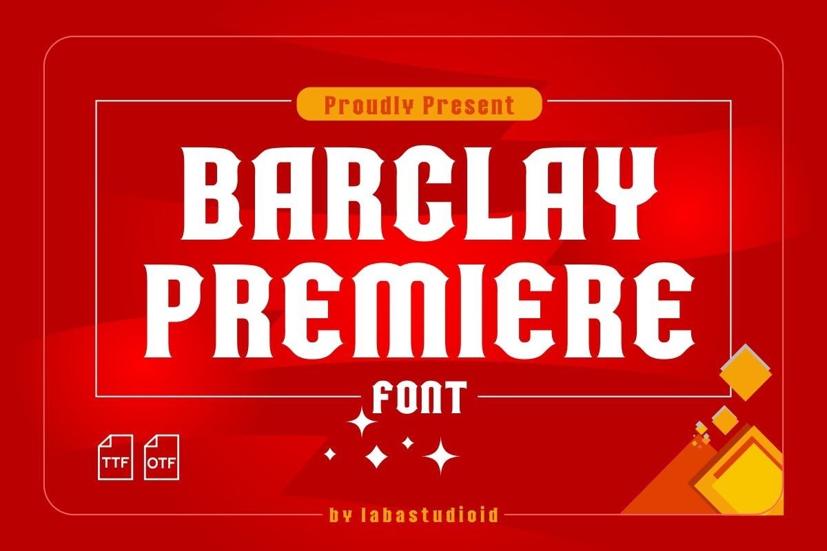 Przykład czcionki Barclay Premiere