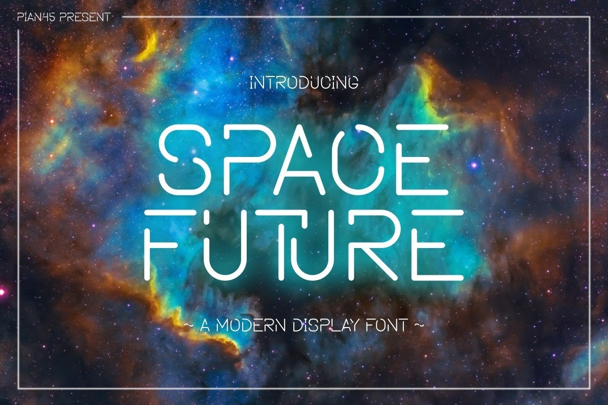 Przykład czcionki Space Future Bold