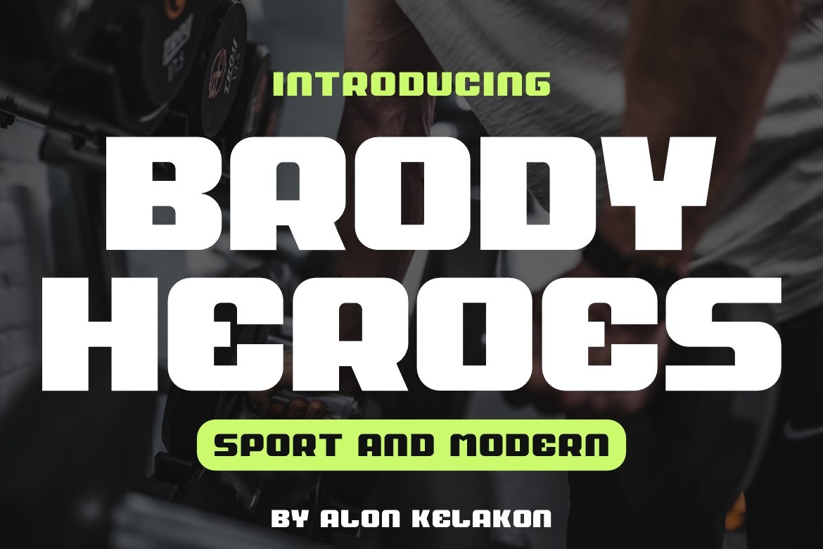 Przykład czcionki Brody Heroes Regular