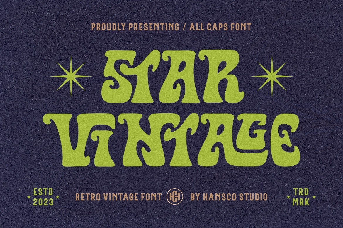 Przykład czcionki Star Vintage
