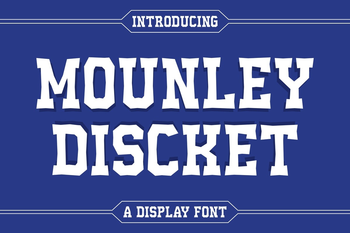 Przykład czcionki Mounley Discket Regular