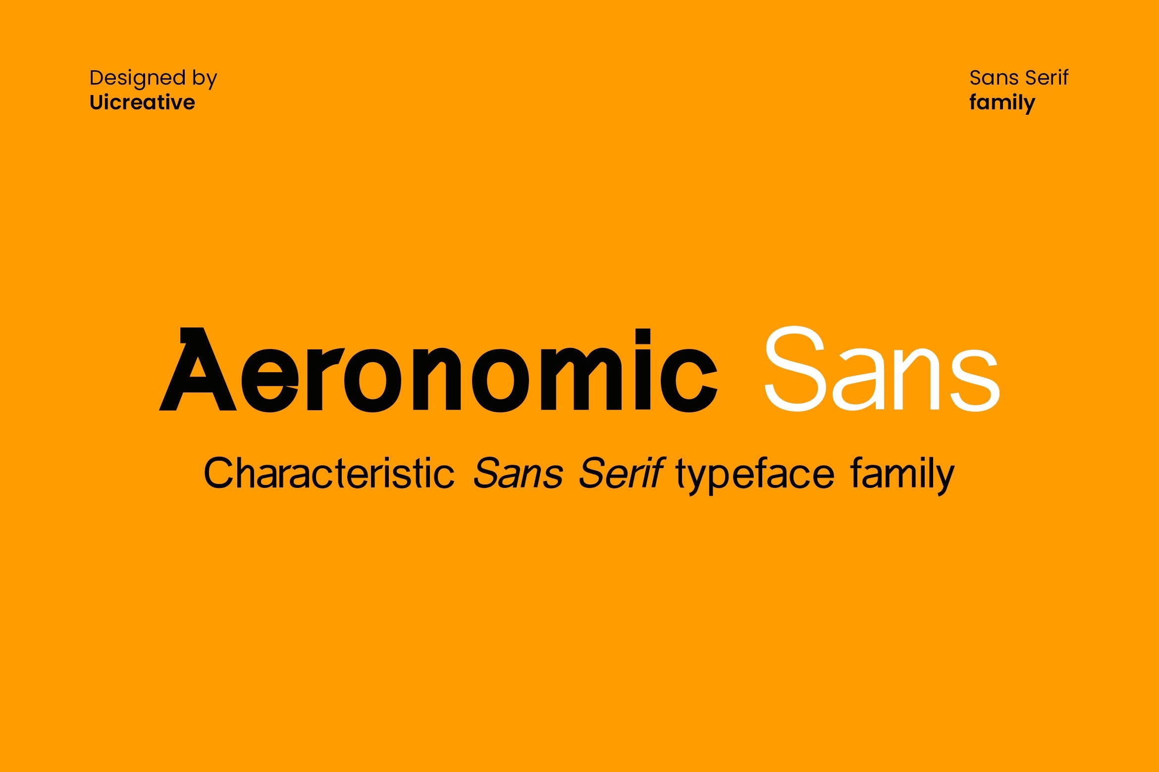 Przykład czcionki Aeronomic Sans