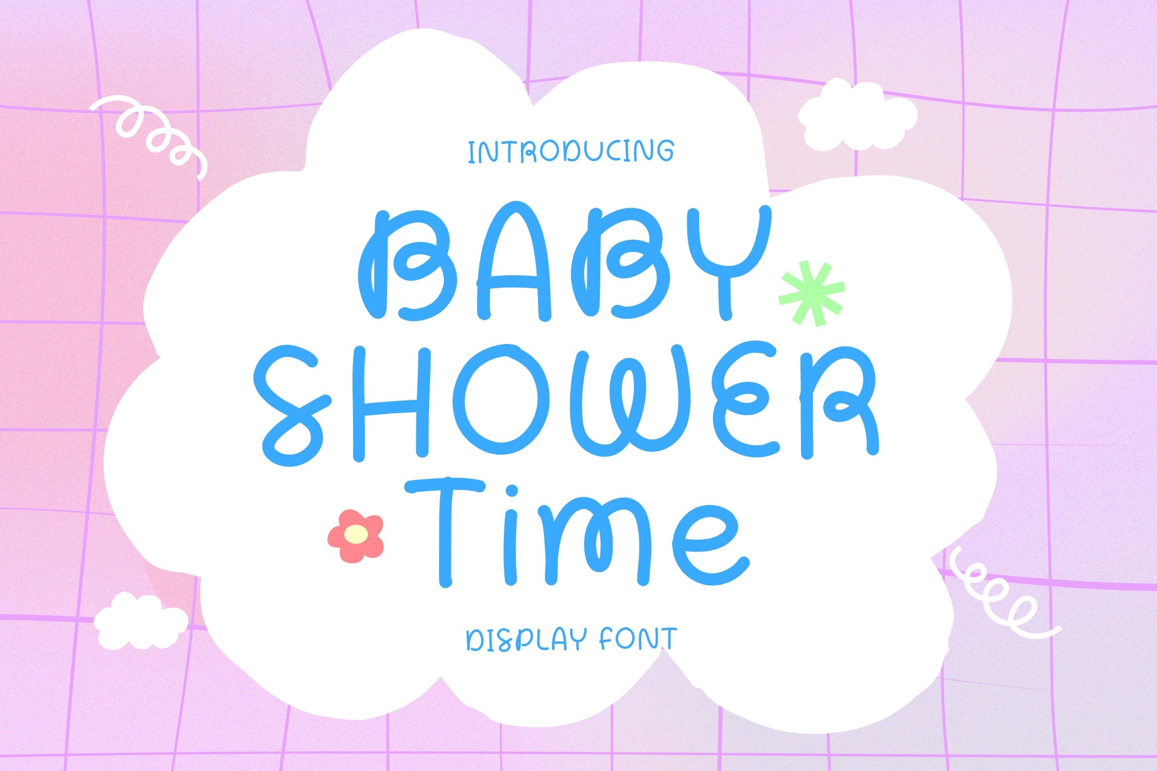 Przykład czcionki Baby Shower Time Regular