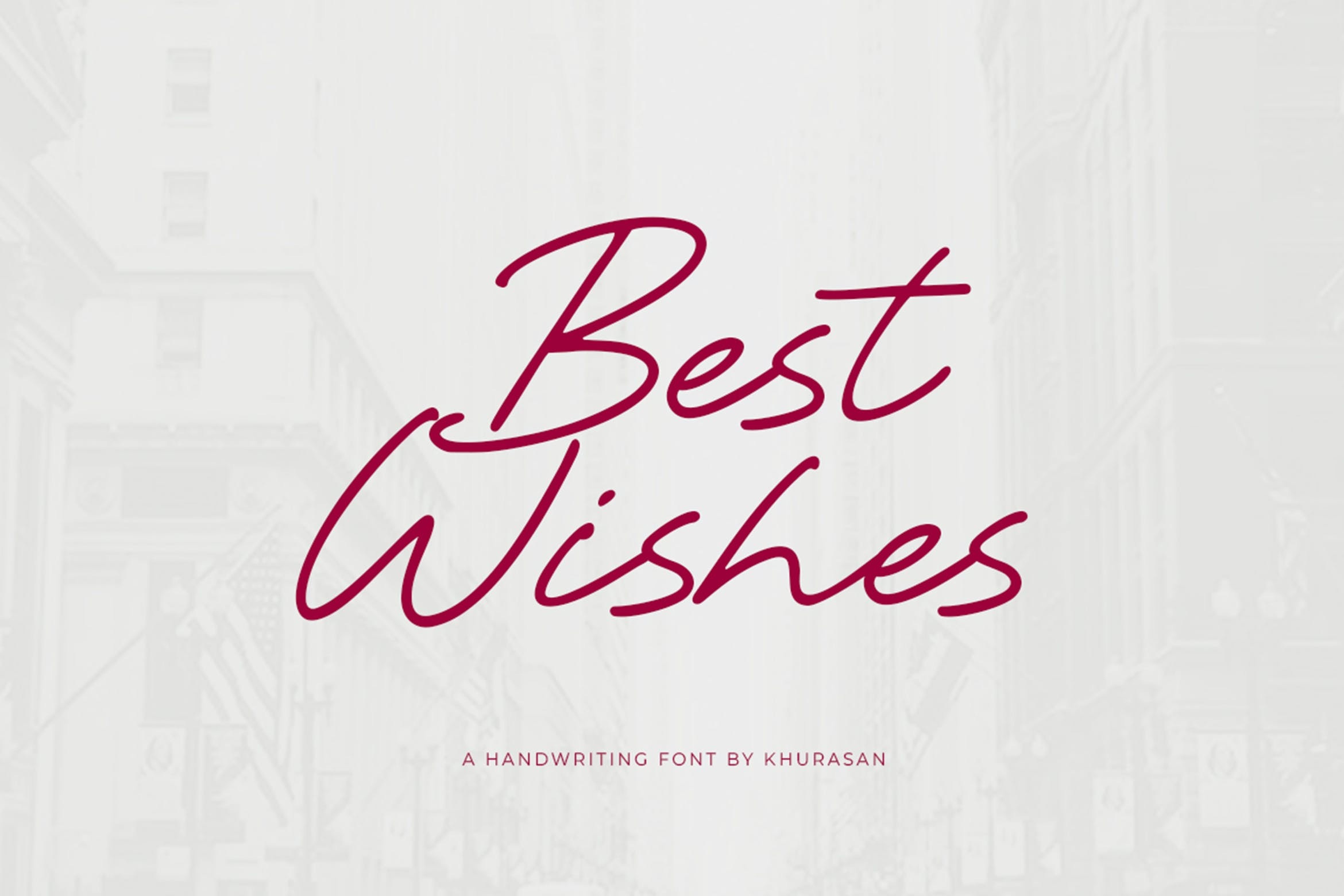 Przykład czcionki Best Wishes