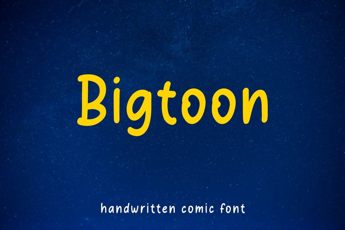 Przykład czcionki Bigtoon Regular