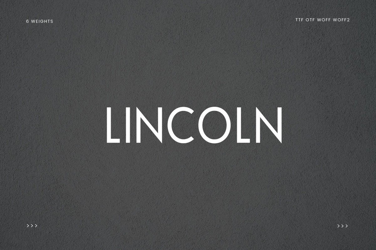 Przykład czcionki Lincoln Display