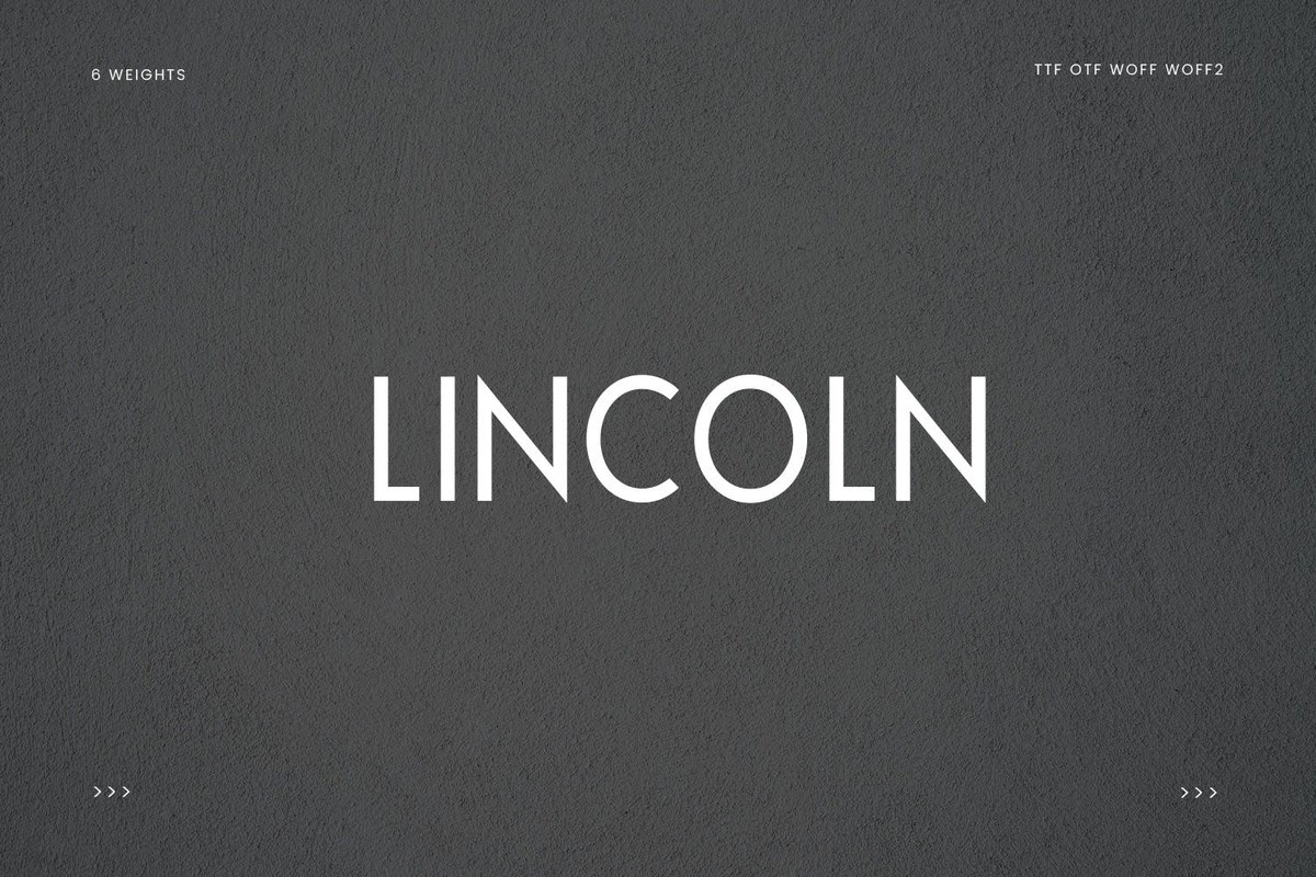 Przykład czcionki Lincoln Display Bold