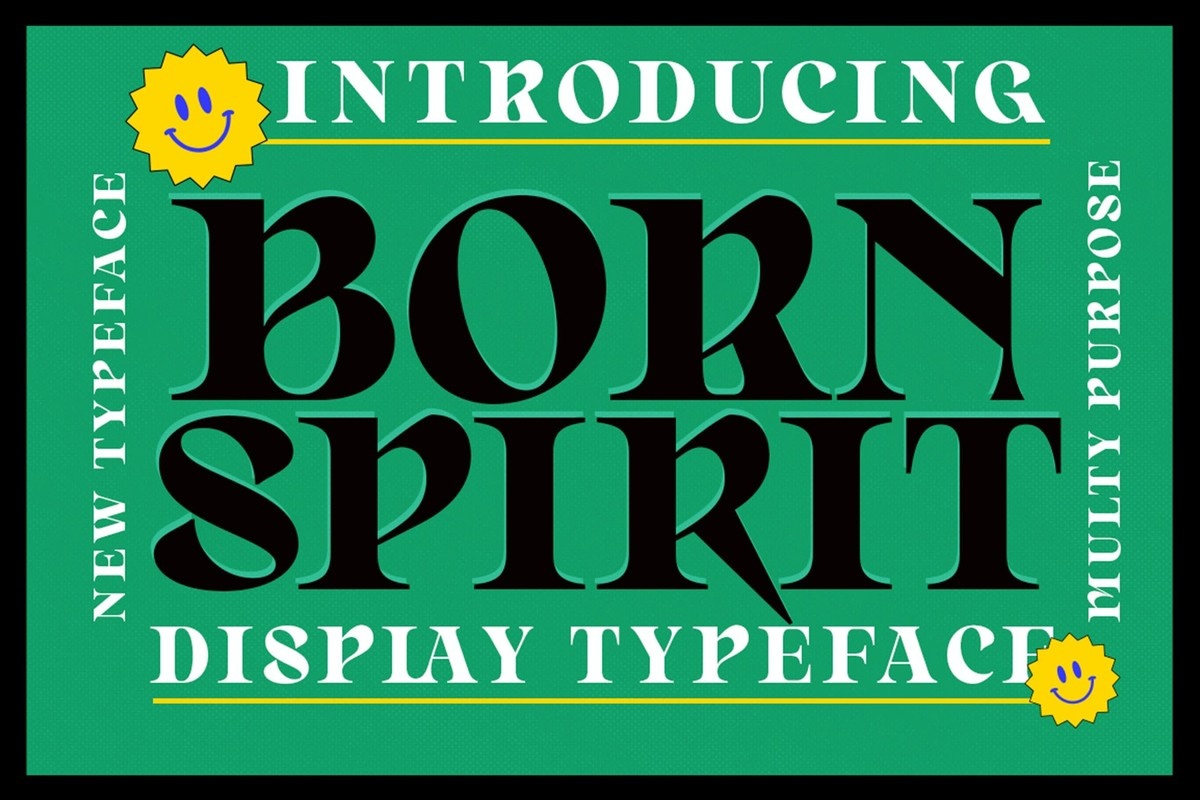 Przykład czcionki Born Spirit