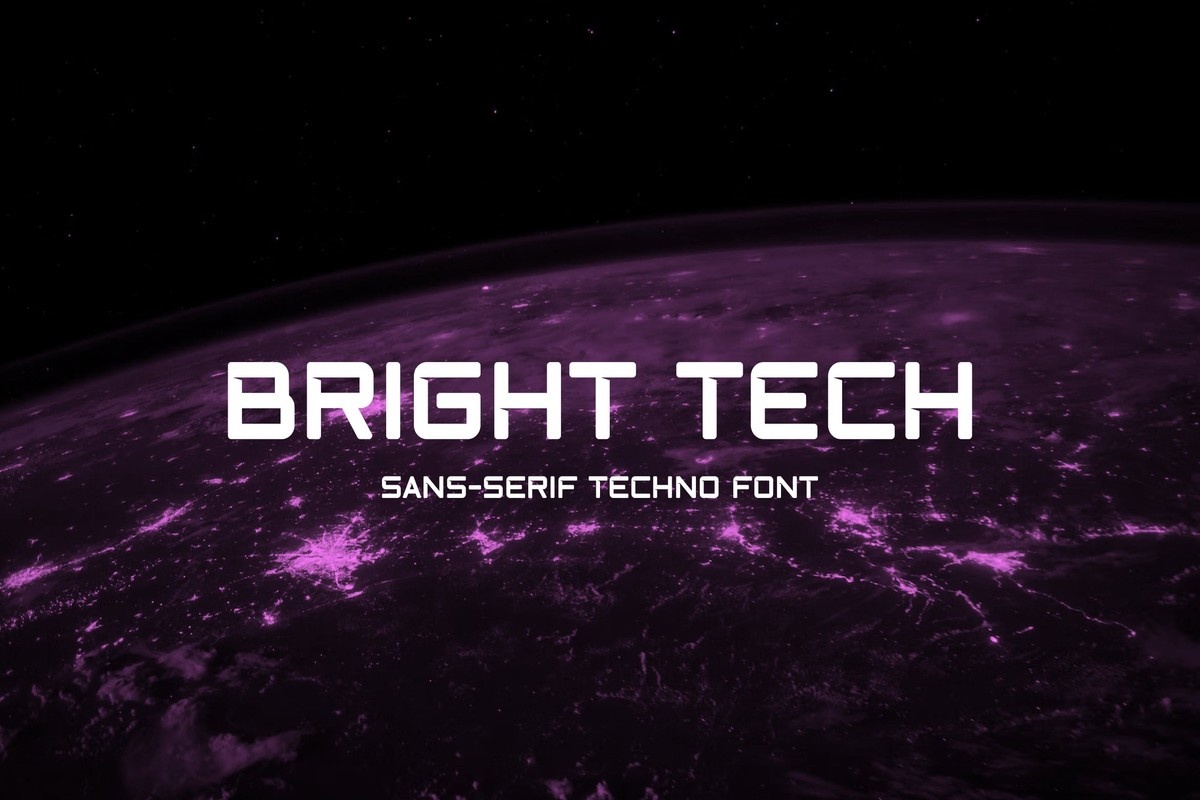 Przykład czcionki Bright Tech