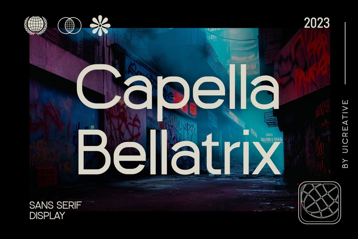 Przykład czcionki Capella Bellatrix Regular