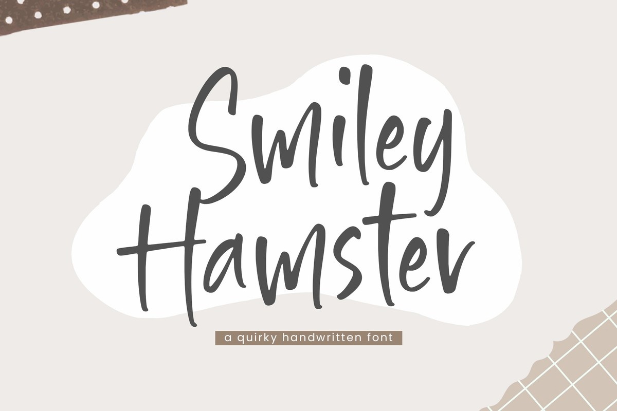 Przykład czcionki Smiley Hamster