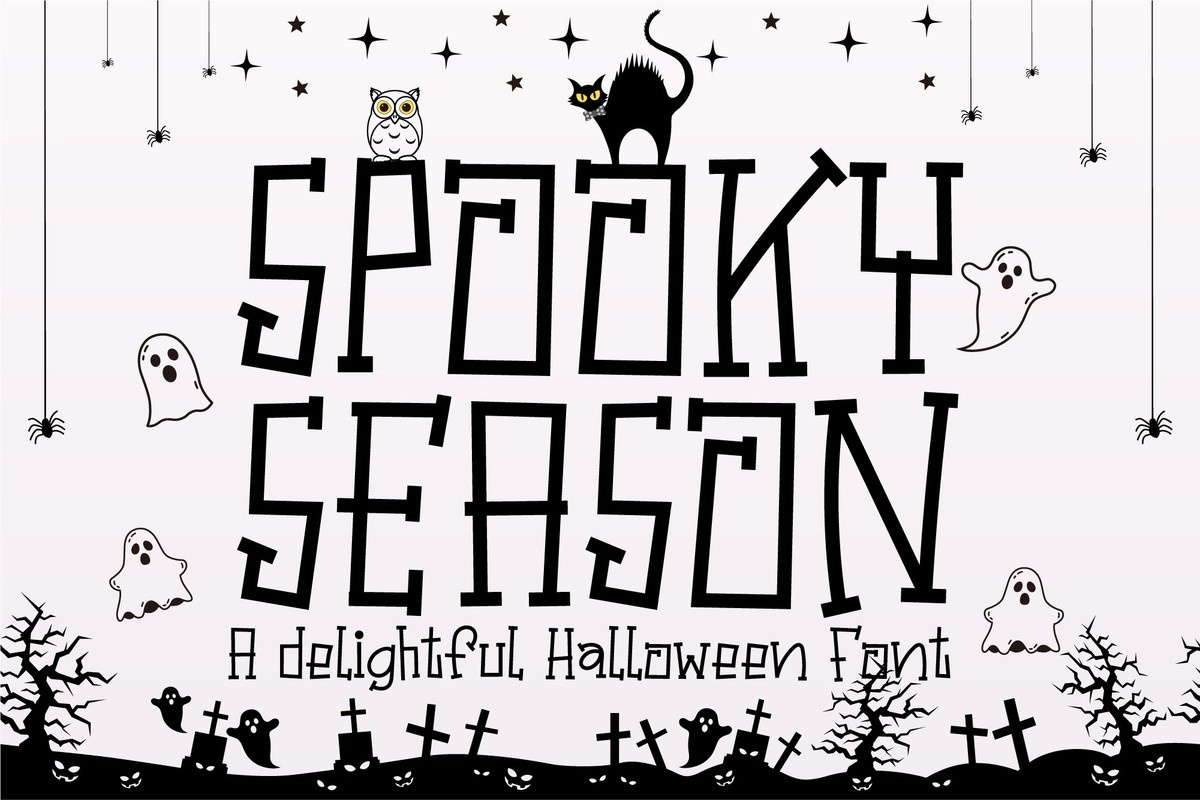 Przykład czcionki Spooky Season