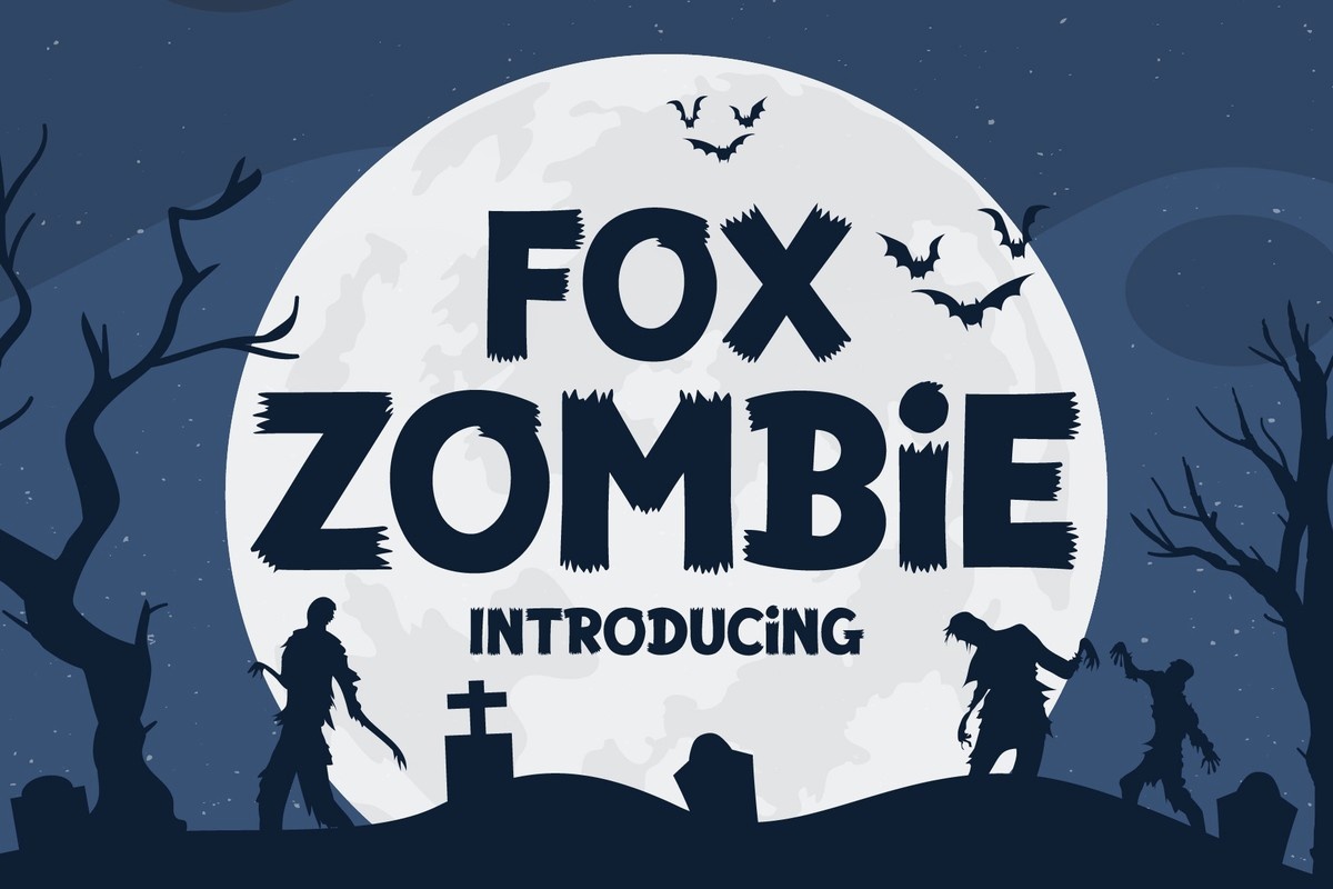 Przykład czcionki Fox Zombie Regular