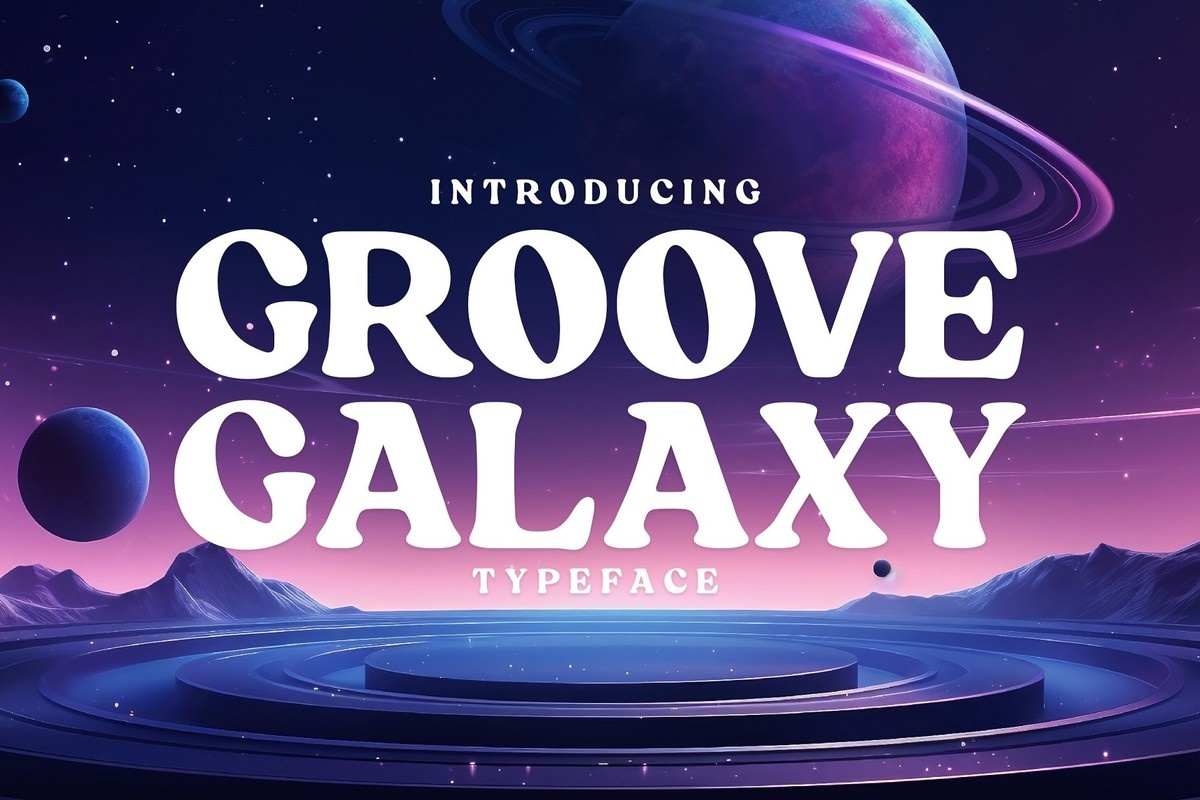 Przykład czcionki Groove Galaxy Regular