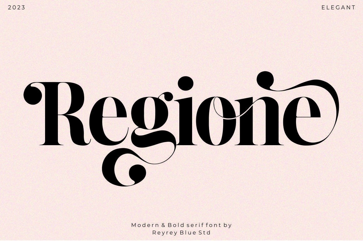 Przykład czcionki Regione Regular