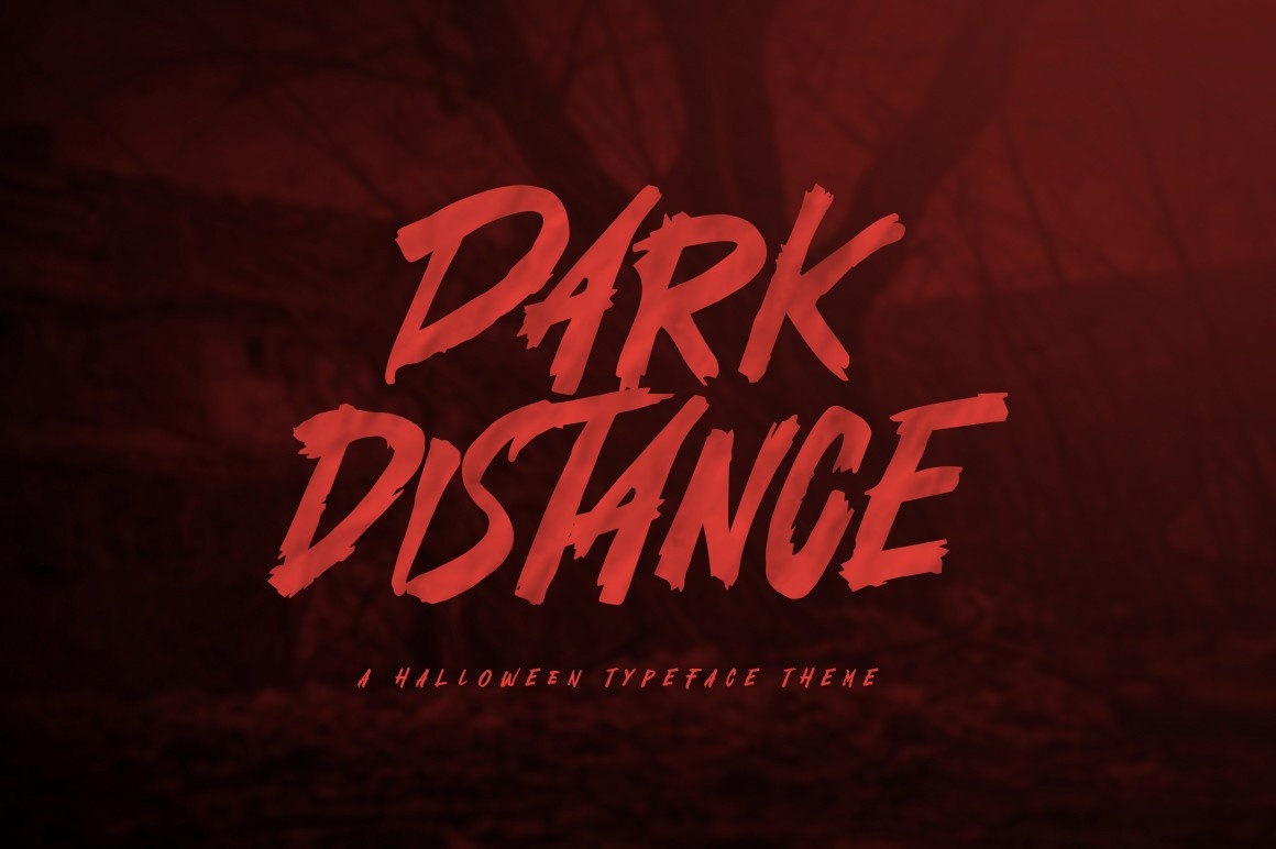 Przykład czcionki Dark Distance Regular